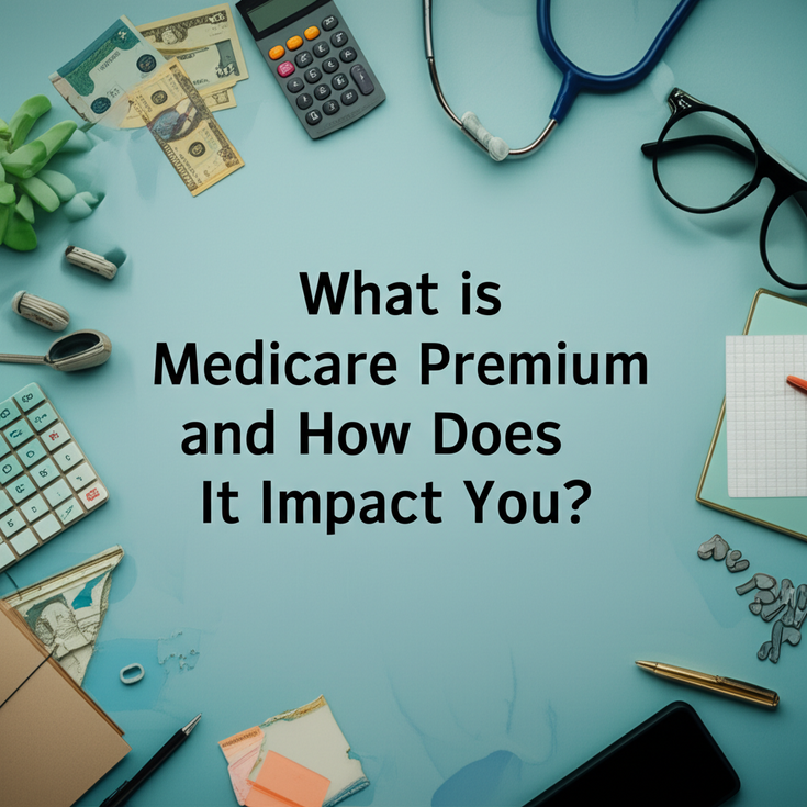 feature image for the blog with the blog title included. Title: What is Medicare Premium and How Does It Impact You?. Ensure the text is accurate and error-free