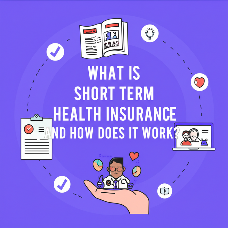 feature image for the blog with the blog title included. Title: What is Short Term Health Insurance and How Does It Work?. Ensure the text is accurate and error-free